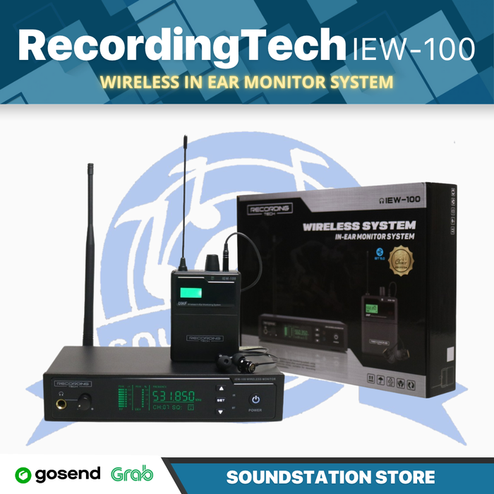 Gambar RECORDING TECH IEW-100 Wireless In Ear Monitoring System | IEM IEW 100 dari SoundStation Store Kota Tangerang Selatan Tokopedia