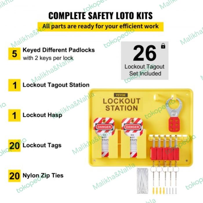 Jual Lockout Tagout Kits, Electrical Safety Loto Kit Termasuk Gembok ...