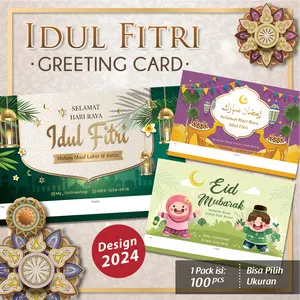[Isi 100] Greeting Card Idul Fitri/ Kartu Lebaran/ Kartu Ucapan Lebara