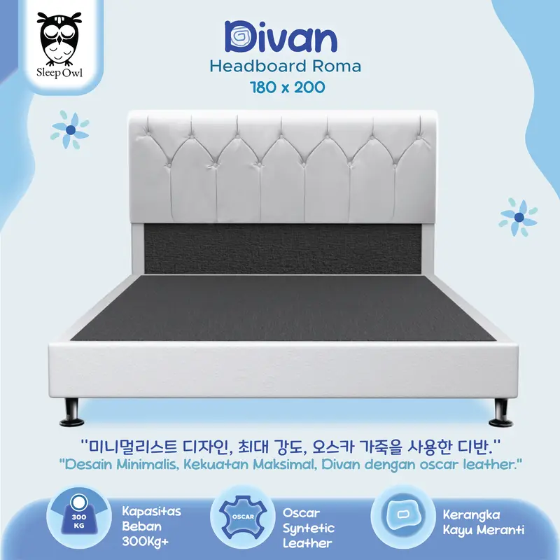 SLEEP OWL Dipan Tempat Tidur Minimalis Divan Tulip Series 180 x 200 0