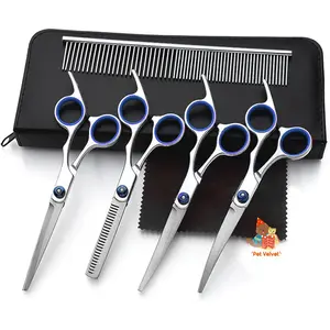 Nikuwaxi Set Gunting Grooming Perawatan Bulu Anjing 5 in 1