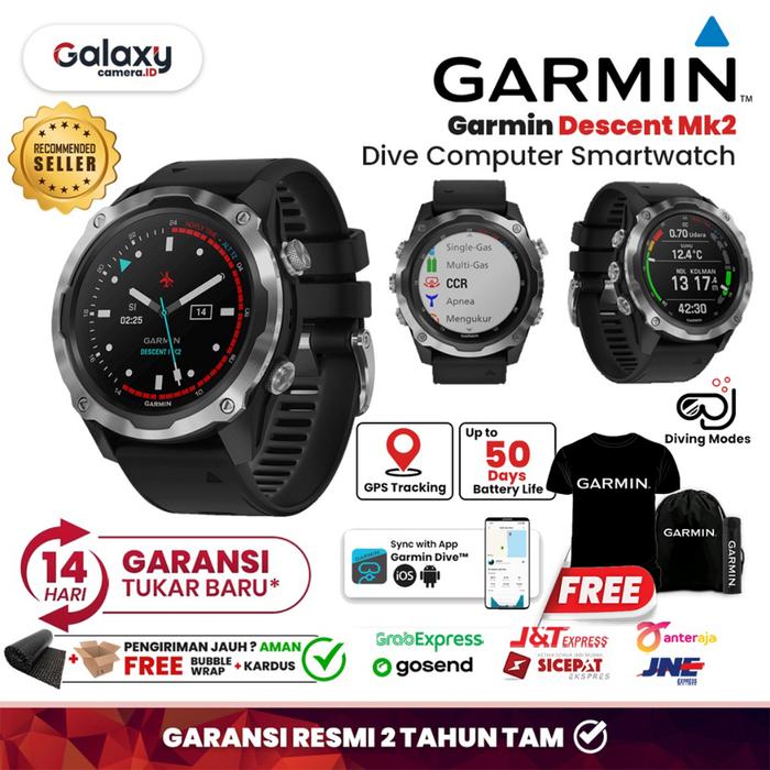 Gambar Garmin Descent Mk2 MK 2 GPS Dive Computer Smartwatch Garansi Resmi TAM dari Galaxy Camera Kota Tangerang Tokopedia