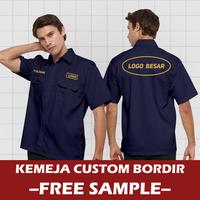 Gambar Baju Kemeja PDL PDH Seragam Custom Bordir / Sablon - TULISAN, PENDEK dari GS Bordir Custom Kota Depok 1 Tokopedia