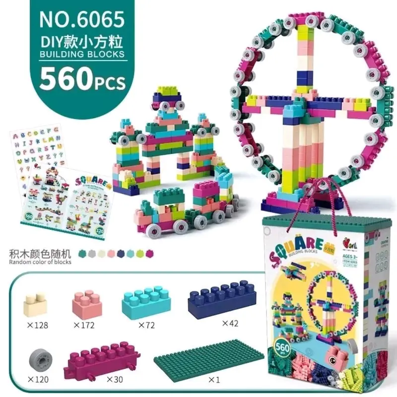 DIY Block 280 pcs Mainan Anak Susun Balok Brick 4