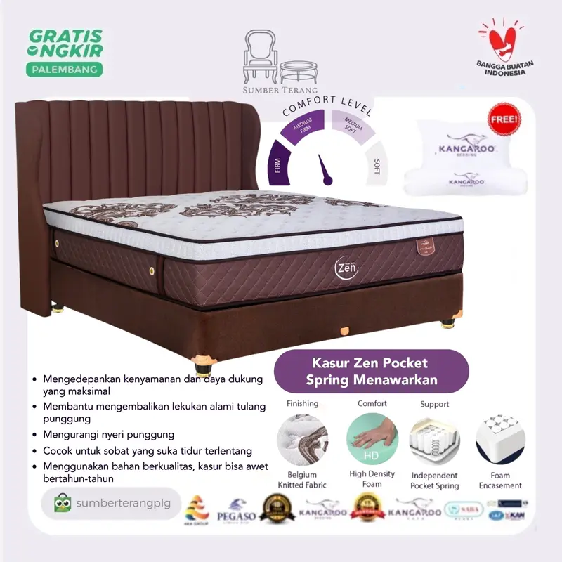 Kasur Kangaroo Springbed Pocket Spring Murah Matras Kangaroo Zen 0