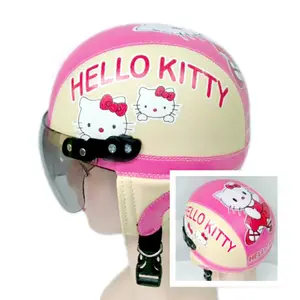 Helm Anak Chip Usia 1 sampai 4 tahun Motif Hello Kitty - Cream/Pink