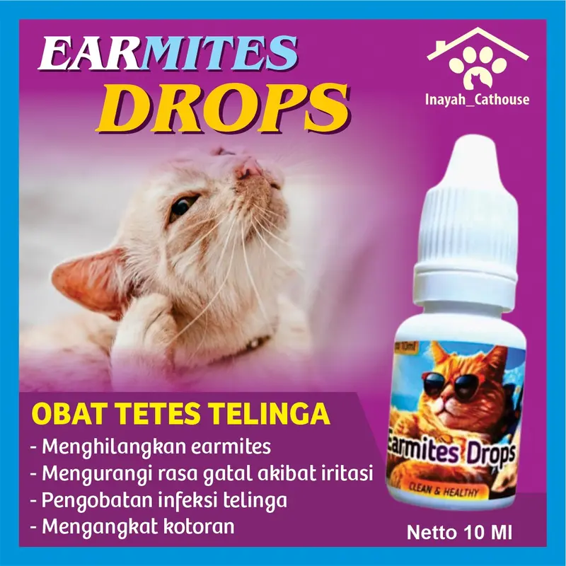 Obat Tetes Telinga Earmites Drops | Obat Kutu Telinga , Tungau, Infeks 0