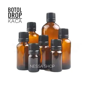 Botol Drop Kaca 5 ml, 10 ml, 15 ml, 20ml, 30ml, 50ml, 100ml
