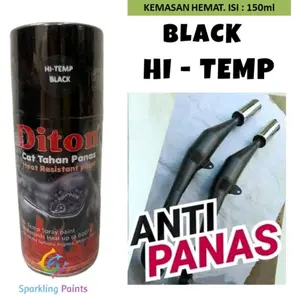 Pilok Cat Semprot Pilox Hi Temp Anti Panas Hitam Doff 150ml