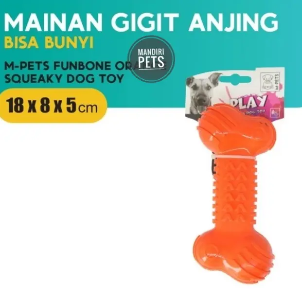 M-Pets Funbone Squeaky Dog Toy - Mainan Anjing Bunyi 1