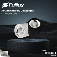 Gambar Fullux Downlight Outbow 20watt LeD 220v - Hitam, 3000k dari Pusat Lampu Jakarta Kota Administrasi Jakarta Pusat 1 Tokopedia