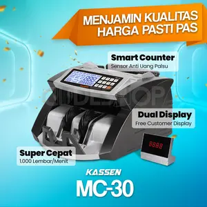 MESIN PENGHITUNG UANG DAN MONEY DETECTOR KASSEN MC-30 BILL COUNTER