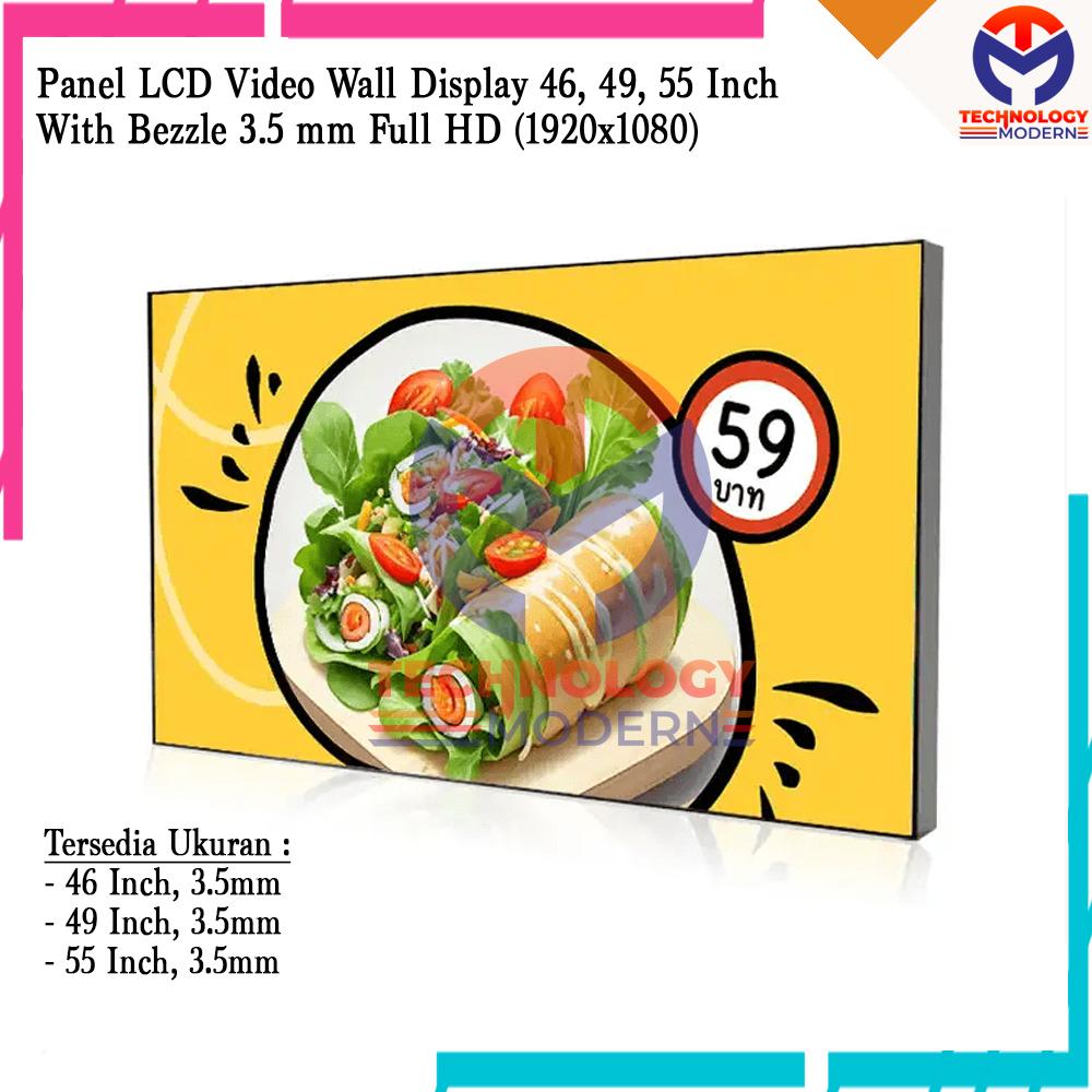 Panel LCD Video Wall Display 46, 49, 55 Inch With Bezzle 3.5mm Full HD