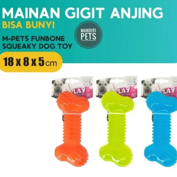 M-Pets Funbone Squeaky Dog Toy - Mainan Anjing Bunyi 0