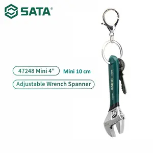 Kunci Inggris Handle Karet 47248 4" EU Style Adj. Wrench Sata Tools