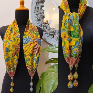 Syal mini katun batik motif 3 negri