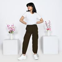 Gambar Celana panjang kaki joger motif polos wanita dgn kantong bahan katun dari KharismaCollection1 Kota Administrasi Jakarta Pusat 1 Tokopedia