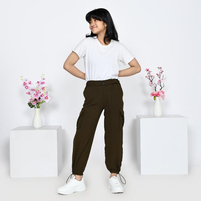 Gambar Celana panjang kaki joger motif polos wanita dgn kantong bahan katun dari KharismaCollection1 Kota Administrasi Jakarta Pusat Tokopedia