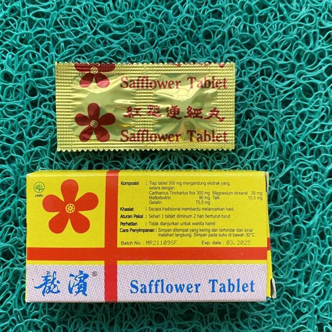 "Aras Safflower Tablet isi 2s - Membantu Melancarkan Haid "
