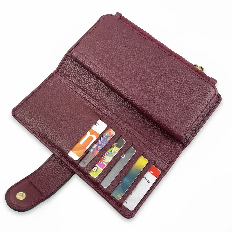 Dompet Kulit Wanita Model Resleting Bahan Kulit Sapi Asli Garut Z-040 3
