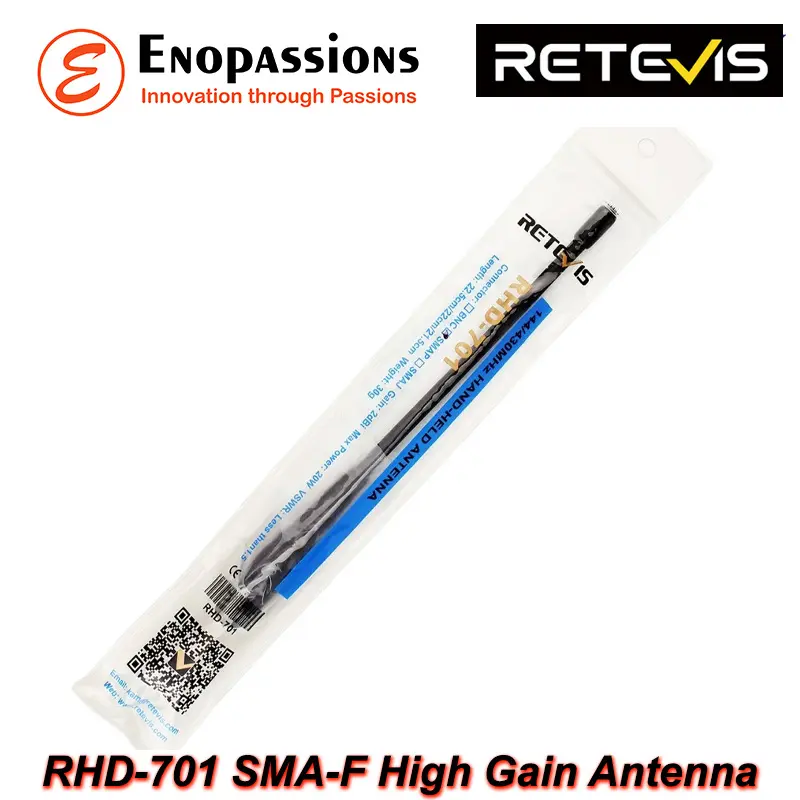 Retevis RHD-701 SMA-F VHF/UHF High Gain Antenna 20 Watt Untuk Radio HT 4