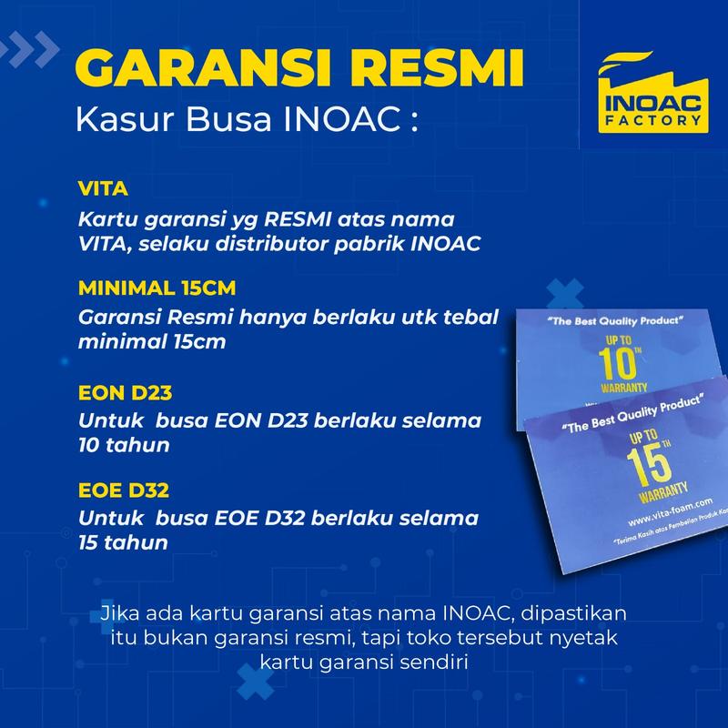 Kasur Lipat Inoac 200x90x15 Eon D23 Original, garansi anti kempes 10th 5