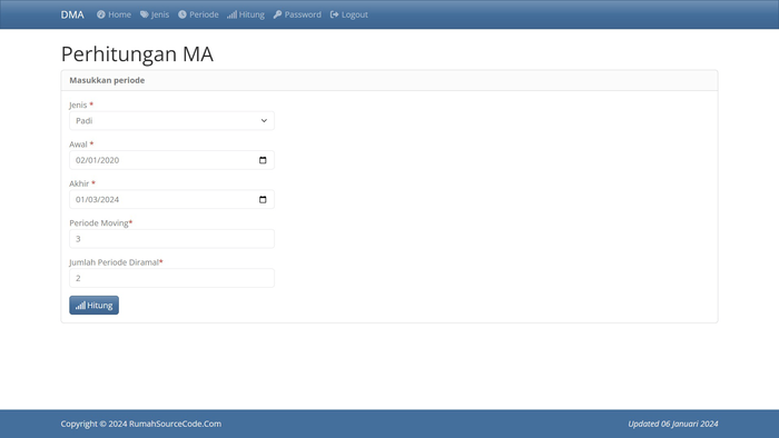 Gambar Source Code Forecasting Metode Double Moving Average PHP dari Rumah Source Code Kota Denpasar Tokopedia
