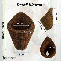 Gambar Pot Dinding Kerucut - Pot Serabut Kelapa Tempel Tanaman Anggrek Dll dari workplant official Kota Surabaya 3 Tokopedia