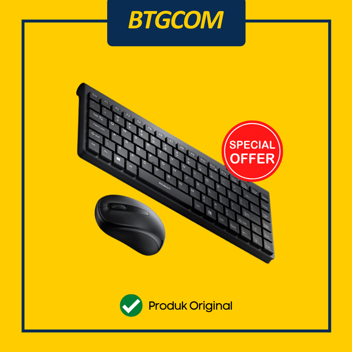 Gambar ROBOT KM3500 KEYBOARD MOUSE WIRELESS COMBO SET ULTRA THIN LIGHT DESIGN dari btgcom Kota Denpasar Tokopedia