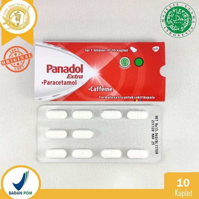 "Aras PANADOL EXTRA PARACETAMOL MERAH (1 STRIP) / OBAT SAKIT KEPALA "