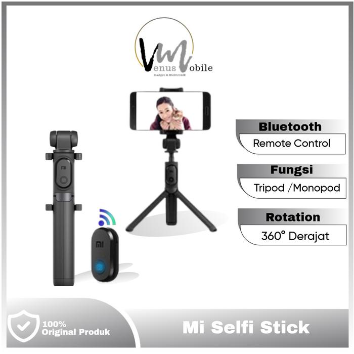Gambar Tongsis 3in1 Mi Selfie Stick Tripod Bluetooth 360 Rotatable Holder dari Venus Mobile Kota Administrasi Jakarta Barat Tokopedia