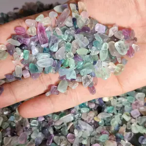 Batu Mix Color Fluorite chips gravel 5-7mm TOP GRADE paket 1 kg