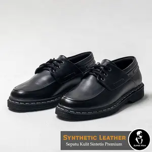 Sepatu Fantofel Pria Model Docmart Kerja Formal Low Boots Kulit Hitam