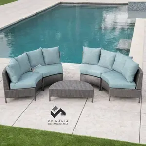 DP 20% kursi taman rotan sintetis minimalis outdoor