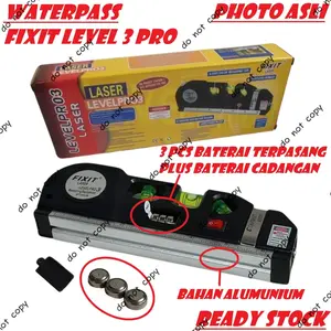 Waterpass Fixit Fixta Level Pro 3 Water Pass Meteran Laser Up to 250Cm