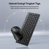 Gambar ROBOT KM3500 KEYBOARD MOUSE WIRELESS COMBO SET ULTRA THIN LIGHT DESIGN dari btgcom Kota Denpasar 4 Tokopedia