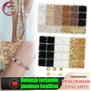 Tembaga Berlapis Emas 18k, Gelang dan Kalung DIY Mutiara bulat Sebagai