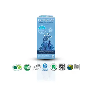 natracare Applicator Cotton Tampons Super 16pcs