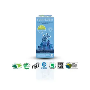 natracare Applicator Cotton Tampons Regular 16pcs