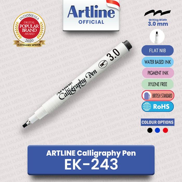Gambar ARTLINE Ballpoint Calligraphy Pens EK-243 - Hitam dari Artline Indonesia Kota Surabaya Tokopedia
