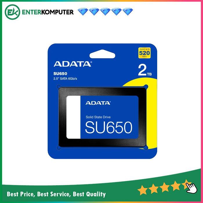 Gambar ADATA SSD SU650 2TB SATA III / SSD 2TB dari Enter Komputer Official Kota Administrasi Jakarta Pusat Tokopedia