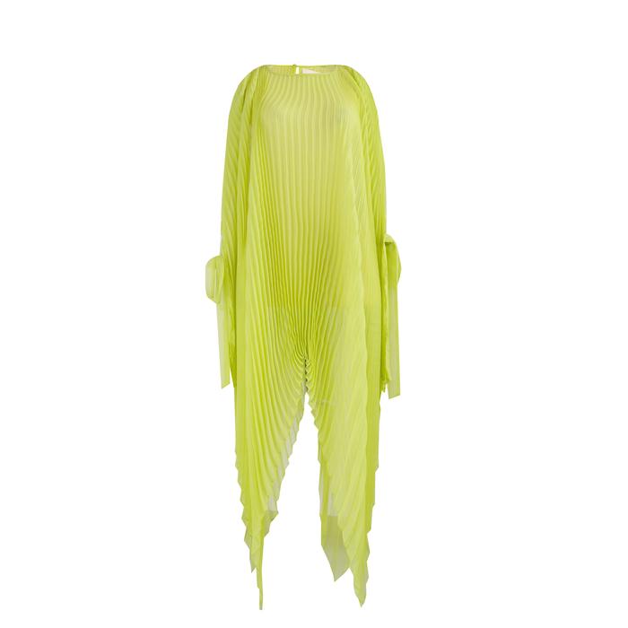 Gambar IKYK Spring Summer 2024 Maovese Pleated Vest - Lime Green dari IKYK2011 Kota Administrasi Jakarta Selatan Tokopedia