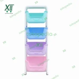 HAPPY CLUB Kids Rack ~ RaK Mainan Serbaguna 4 Susun