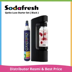 Qarbo Luxe Soda Maker (Starter Set, Black) by Sodafresh