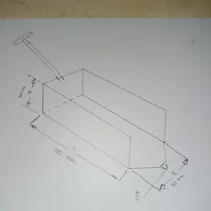 Scoop Sampling Mining JIS Scoop E  11 x 5 x 5 cm