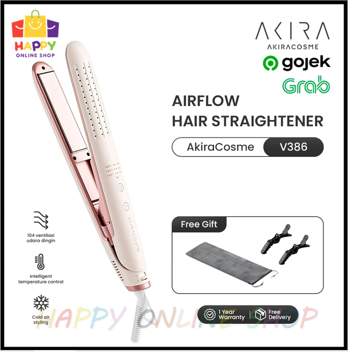 Gambar Akiracosme Catokan 2 in 1 V386 untuk Pelurus & Pengeriting Rambut Airflow Akira Cosme dari One Point Plus Kota Administrasi Jakarta Barat Tokopedia