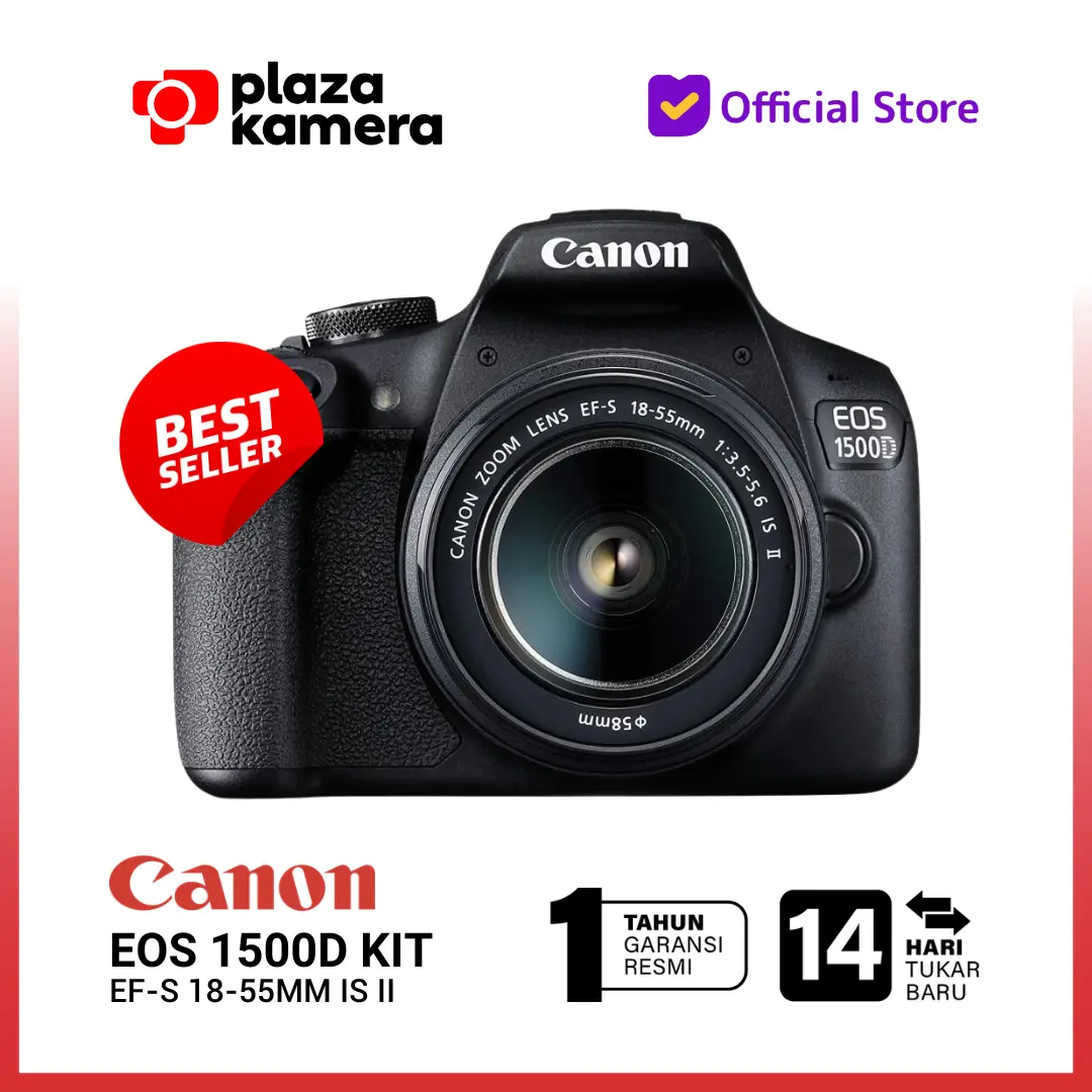 Canon EOS 1500D Kit 18-55mm IS II Kamera DSLR