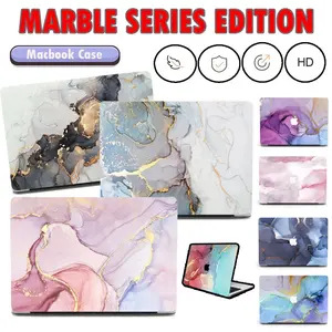 Macbook Air M3 13.6 Inch 2024 A3113 Premium Macbook Case Marble Pink Colorful Series Edition Color Marbel Hard Shell Casing Cover