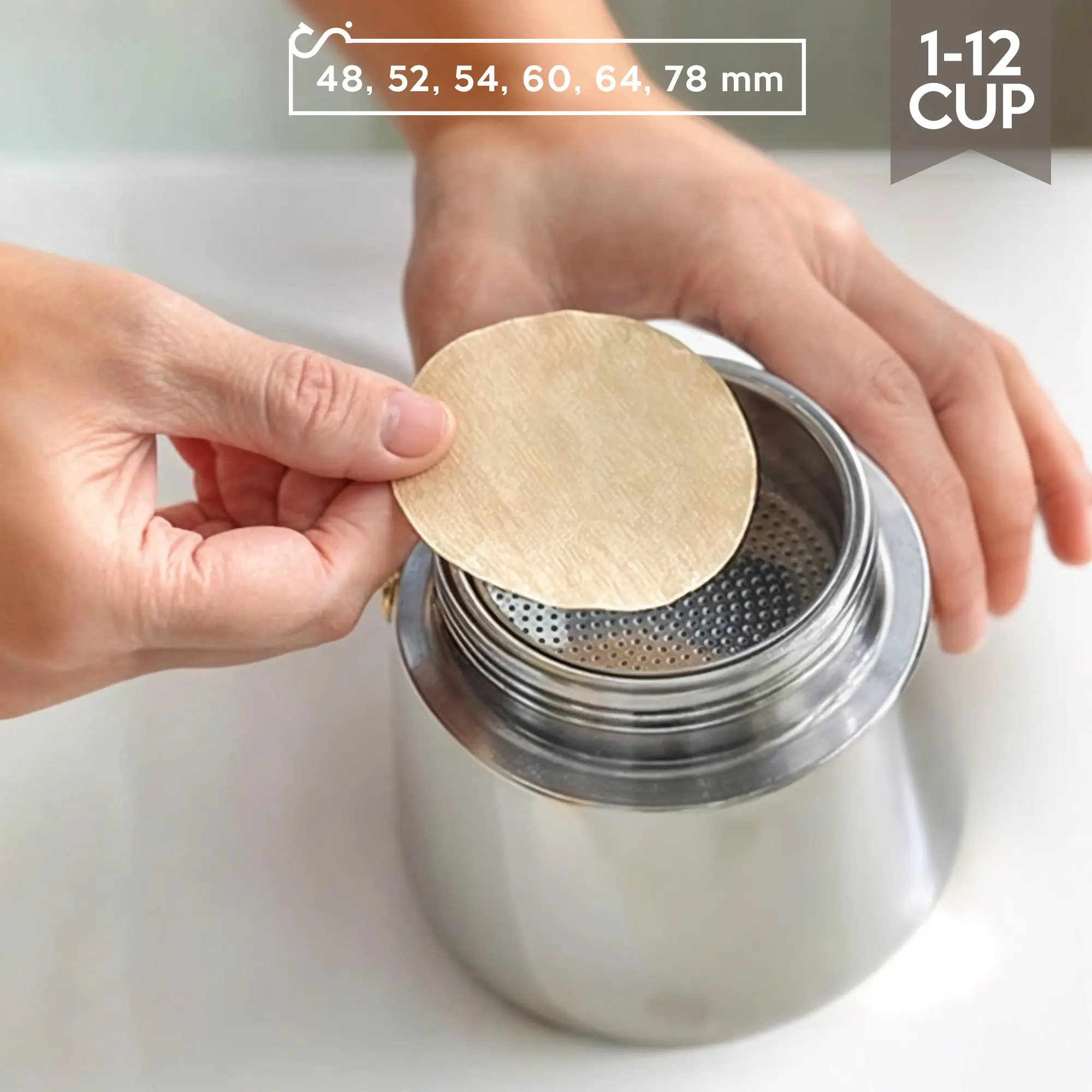 Paper Filter Mokapot Unbleached Kertas Saringan Kopi 100 Pcs Micro Filter Moka pot