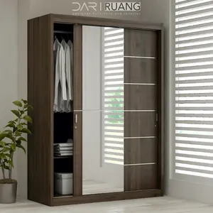 Lemari Pakaian 3 Pintu | Lemari Baju Plat Besi| Anti Jamur - DIRAKIT (PNP)